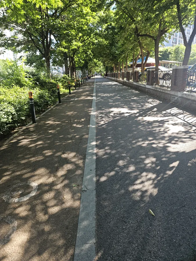 서울 영등포구 공원 산책로 경계석 버너구이